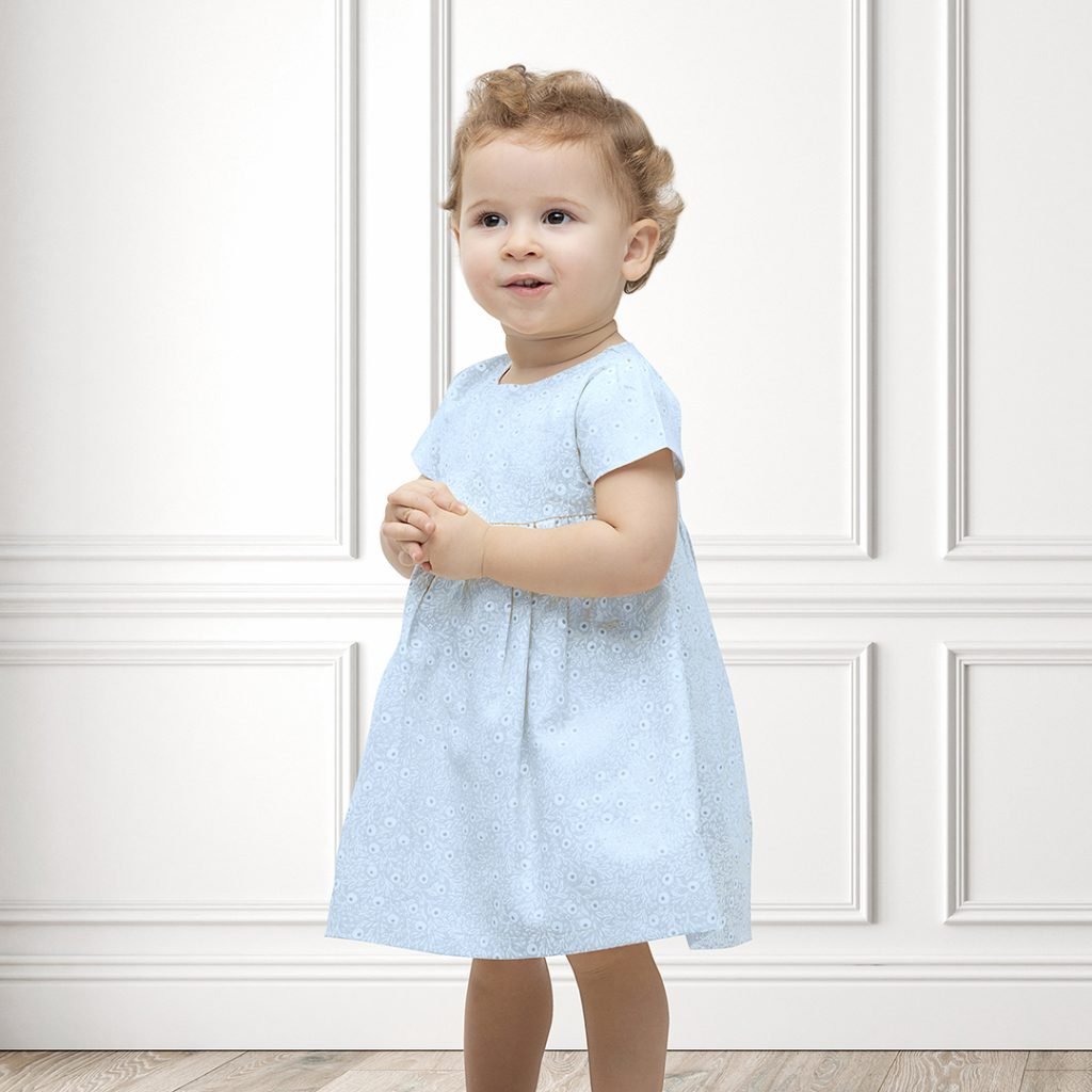 baby Girl Dress Cecille light blue